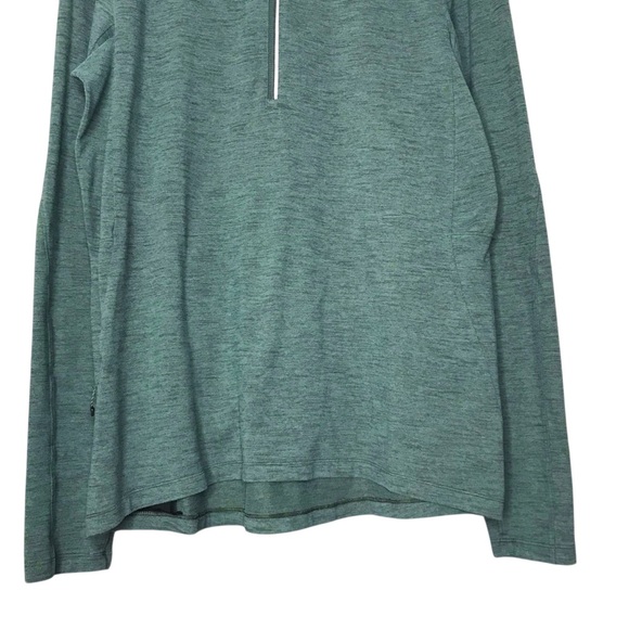 Lululemon Surge Warm 1/2 Zip Green Heather Training Workout Running Men's Large - Picture 5 of 11